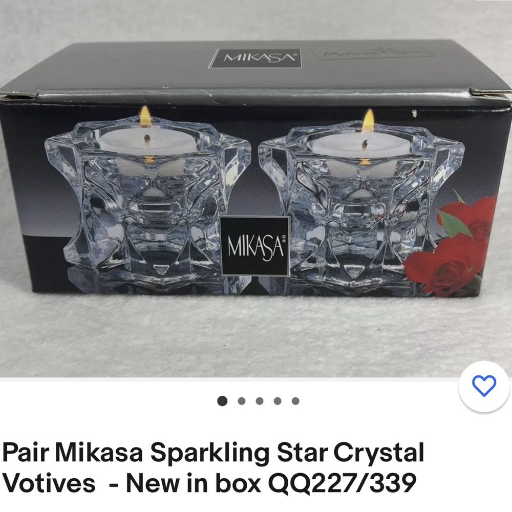Mikasa sparkling star candle holder , set of 2